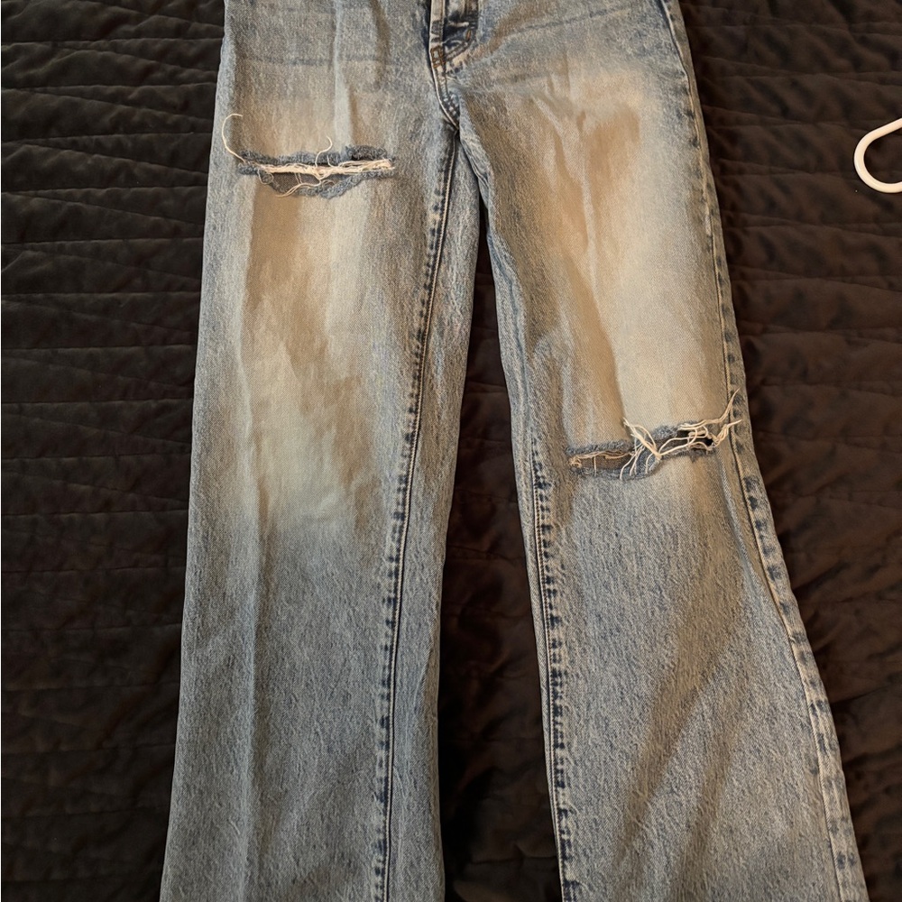 REVICE Light Blue Distressed Boyfriend Jeans
